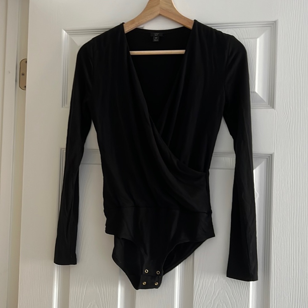 J Crew faux wrap crisscross bodysuit XS